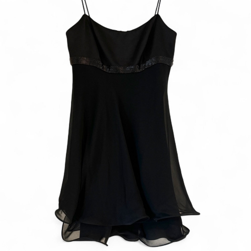 Vintage Niteline Della Roufogali 100% Silk Babydoll Dress Prom Hoco Cocktail